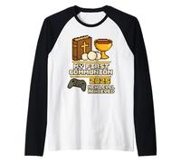 My 1st First Communion 2025 Ragazzi Ragazze Controller Videogioco Maglia con Maniche Raglan