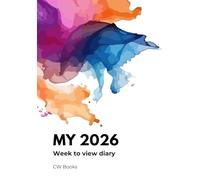 My 2026 Diary Week to View: Stay organised, plan your week, and keep track of appointments, meetings and birthdays. With a creative watercolour design. Handy A5 size.