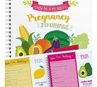 My 9 months Journey - Libro del ventre, diario della gravidanza e libro dei ricordi del bambino con adesivi, album fotografico per bambini, diario di gravidanza per mamme per la prima volta