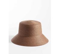 My Accessories - Cappello da pescatore in paglia strutturato marrone scuro No Size