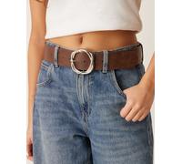 My Accessories - Cintura larga nera con fibbia intrecciata-Nero 2XL