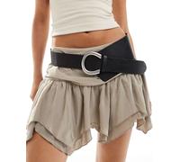 My Accessories - Cintura larga nera con fibbia-Nero M-L