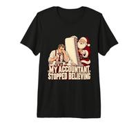 My Accountant Stopped Believing Christmas Humor Maglietta Premium