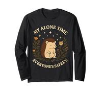 My Alone Time Everyones Safees Hedgehog Quote Maglia a Manica