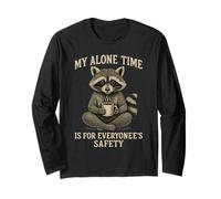 My Alone Time Is for Everyonees Safety Raccoon Maglia a Manica