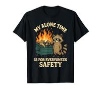 My Alone Time Is for Everyonees Safety Raccoon Maglietta