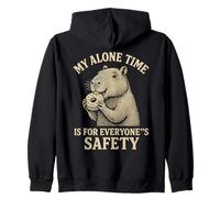 My Alone Time Is for Everyones Safety Capybara Felpa con Cappuccio