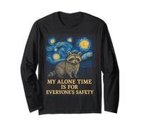 My Alone Time Is for Everyone's Safety Raccoon Maglia a Manica