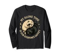 My Alone Time Is for Everyone's Saffey Raccoon Maglia a Manica