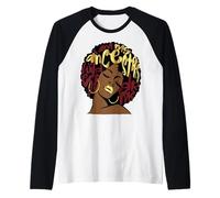 My Ancestors Dreams Maroon Rosso Borgogna Rubino Afro Donna Maglia con Maniche Raglan