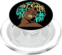 My Ancestors Wildest Dream Aqua Teal History Black Girl PopSockets PopGrip per MagSafe
