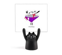 My Animal Hunting Art Deco Fashion Memo Holder Cartoon Black Cat Stand Decorazione
