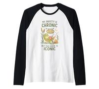 My Anxiety Is Chronic But This Book Is Iconic Frog Maglia con Maniche Raglan
