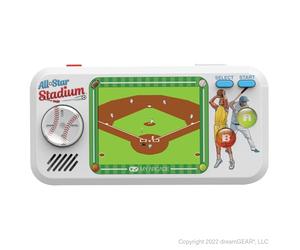 My Arcade All Star Stadium Pocket Player - Sistema di gioco portatile con 307 giochi retrò, schermo da 2,7 pollici, DGUNL-4129, bianco/verde