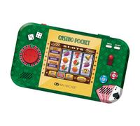 My Arcade Casino Pocket: Retro Casino Arcade Game, Batteria Ricaricabile, Include Custodia da Viaggio e Pellicola Protettiva, Roulette, Poker, Blackjack e Altro