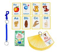 My ASL Alphabet Flash Cards 26 Alfabeto American Sign Language Flash Cards Set, Impara ASL ed è un primo alfabeto Flash Cards