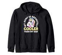 My Aunt Is Definitely Cooler Than Your Dad Funny Felpa con Cappuccio