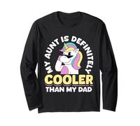 My Aunt Is Definitely Cooler Than Your Dad Funny Maglia a Manica