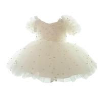 My Baby By Merry Abito da Bambina in Tulle, Abito da Festa, con Spalle Scoperte, per Il Primo Compleanno della Ragazza (USA età 2 Anni Taylor White)