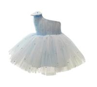 My Baby By Merry Abito da Bambina in Tulle, Abito da Festa, con Spalle Scoperte, per Il Primo Compleanno della Ragazza (USA età 2 Anni, Stella Blu)