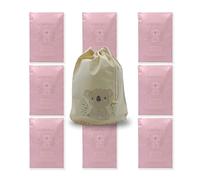My Baby Koala 8 Buste Corredino Nascita Rosa| Sacchetto porta biancheria cotone organico con primo cambio neonato riciclabili e biodegradabili | 100% Made in Italy