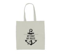My Barca My Rules - Borsa Tote IN Tela - Marinaio Vela Yacht Boating