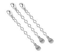 My-Bead 3 pezzi catenas di estensione 5cm con moschettone 9mm argento 925 senza nichel sterling per bracciali DIY