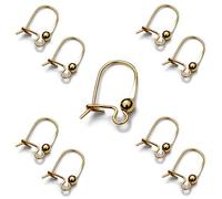 My-Bead 5 paia orecchini monachelle chiuse per la donna 18mm Argento 925 placcato oro alta qualità da gioielliere DIY