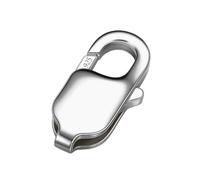 My-Bead - Chiusura a catena in argento 925, 11 mm (14 mm), per collane, bracciali, collier, ricambio e riparazione, chiusura a moschettone, fai da te (1 pezzo)