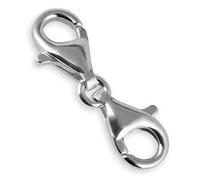 My-Bead Chiusura di Base a moschettone Doppia XS 19mm Argento 925 per bracciali e collane qualità da gioielliere