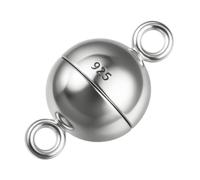 My-Bead Chiusura magnetica in argento Sterling 925 Ø 8 mm per catene bracciali collane sostituzione e riparazione magnete a sfera accessori per gioielli fai da te