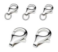 My-Bead Chiusure a catena in argento sterling 925 da 9 mm (11 mm) piccole chiusure per gioielli catene bracciali collane chiusure a moschettone di ricambio e riparazione fai da te (5 pezzi)