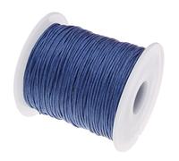 My-Bead cordino cerato in cotone 1 mm blu 90 m resistente - ideale per gioielli braccialetti collane macramè bricolage e progetti fai-da-te DIY