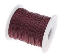 My-Bead cordino cerato in cotone 1 mm bordò borgogna 90 m resistente - ideale per gioielli braccialetti collane macramè bricolage e progetti fai-da-te DIY