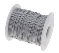 My-Bead cordino cerato in cotone 1 mm grigio argento 90 m resistente - ideale per gioielli braccialetti collane macramè bricolage e progetti fai-da-te DIY