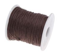 My-Bead cordino cerato in cotone 1 mm marrone caffè 90 m resistente - ideale per gioielli braccialetti collane macramè bricolage e progetti fai-da-te DIY