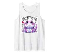 My Bearded Dragon Thinks I'm Perfect Funny Lizard Design Canotta