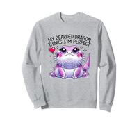 My Bearded Dragon Thinks I'm Perfect Funny Lizard Design Felpa
