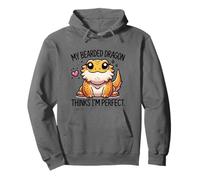 My Bearded Dragon Thinks I'm Perfect Funny Lizard Design Felpa con Cappuccio