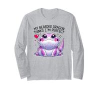 My Bearded Dragon Thinks I'm Perfect Funny Lizard Design Maglia a Manica