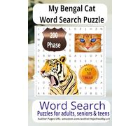 My Bengal Cat Word Search Puzzle: Packed with 200 mixed word search puzzles inspired by Bengal cats and cozy, relaxing vibes. With bold, easy-to-read ... gift for vacations, holidays, or peaceful.