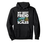 My Best Friend Has Scales Reptile Pet Lover Gecko Turtle Felpa con Cappuccio