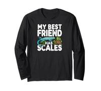 My Best Friend Has Scales Reptile Pet Lover Gecko Turtle Maglia a Manica