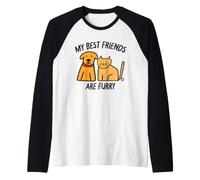 My Best Friends Are Furry Maglia con Maniche Raglan
