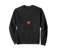 My Best Ping Dog: Animale commovente Amore Silhouette Art Felpa, Unisex per Adulti, Nero, L