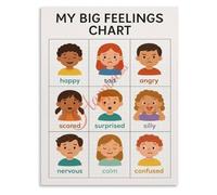 My Big Feelings Chart Kids Emotional Education Poster