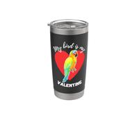 My Bird is My Valentine - Sun Conure Parrot Bicchiere termico in acciaio inox doppia parete