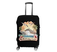 My Birthday Cruise Ship Travel Bagaglio Copertura Lavabile Antigraffio Bagaglio Valigia Protector, Stile:, XL
