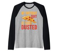 My Birthday Suit is Farina Dusted Pizza Compleanno Maglia con Maniche Raglan