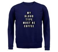 My Blood Tipo Must Be Caffè - Bambini Felpa/Maglione - Latte Caffeine Cappuccino
